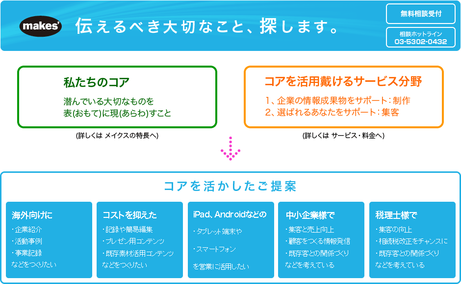 伝えるべき大切なこと、探します。